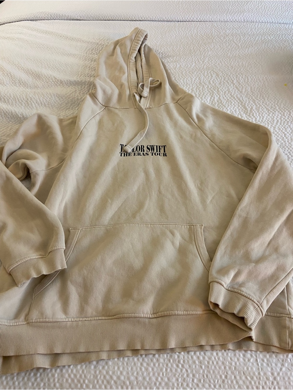 Taylor Swift The Eras Tour Beige Hoodie Sz L